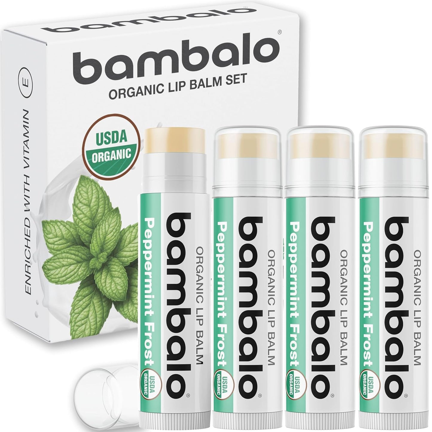 Bambalo USDA Organic 4-Pack Lip Balm Set