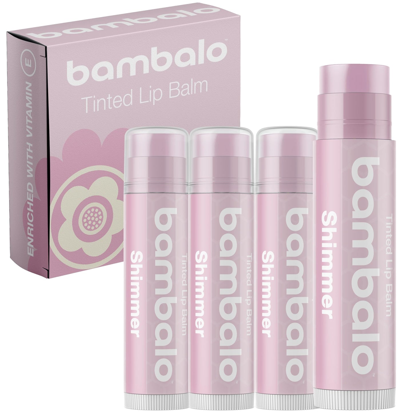 Bambalo 4-Pack Tinted Lip Balms - USA Made